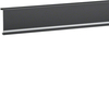 Крышка плинтусного кабельного канала с белой матовой вставкой для светодиодной ленты, профиль20х80 мм, ПВХ, RAL9011 черный . Hager SL